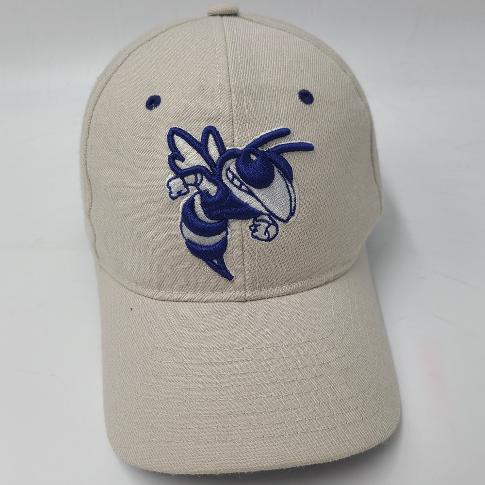 Georgia Tech Yellow Jackets Hat Fitted (Seems L) Zephyr Gray Blue NCAA Wool Men‎